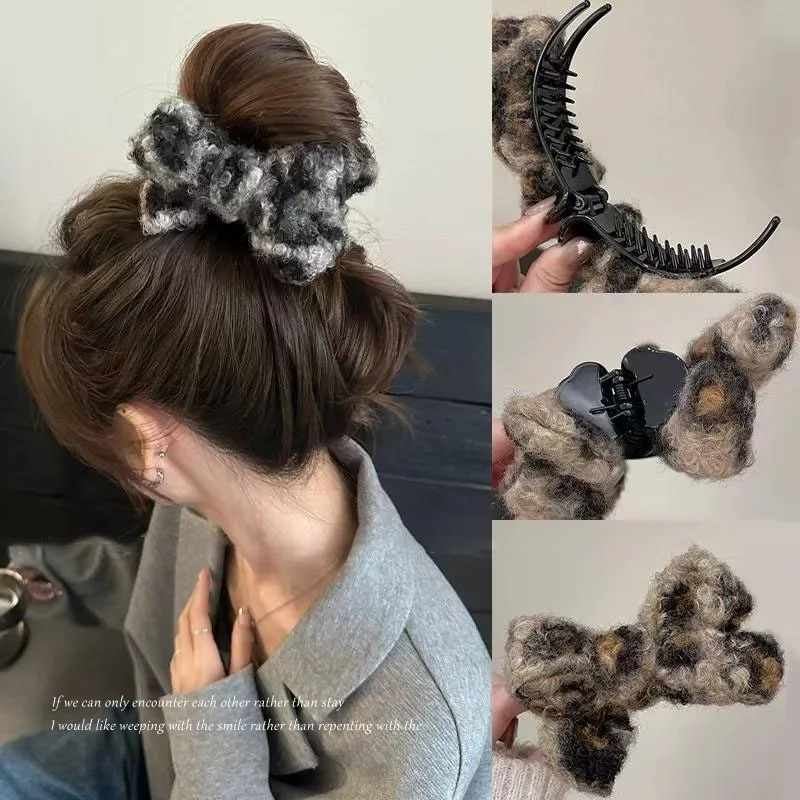 

Новый плюшевый леопардовый принт с бантом и шариком, заколка для волос в виде акулы, хвоста, заколка для волос, зажим для волос, головные уборы, аксессуары для волос для девочек и женщин