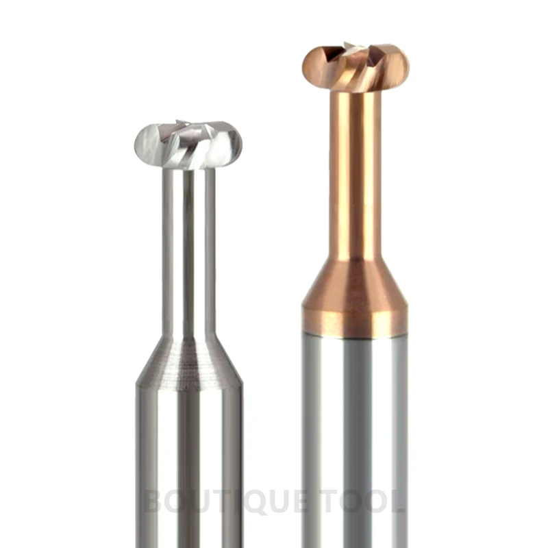 

R Concave Arc T Slot Milling Cutter CNC Tool R0.5/0.75/1/2/3/4/5 Machining Steel Aluminum T Type End Mill