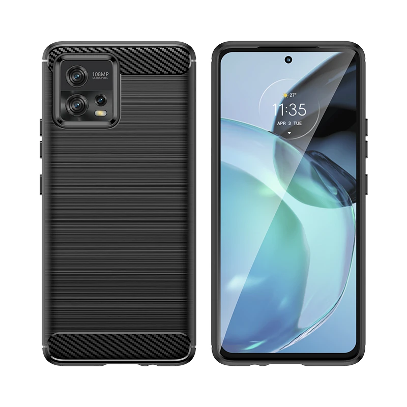 For Moto G72 Case Cover Motorola Moto G72 Coque New Carbon Fiber Bumper Back Shockproof Soft TPU Case For Moto G 72 G72 Fundas