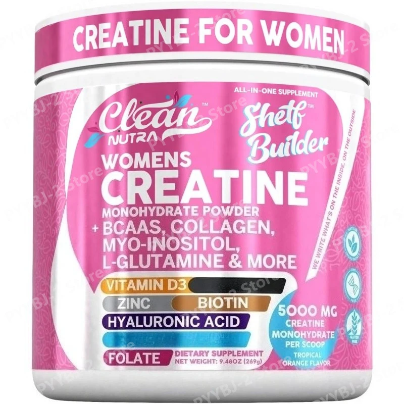

Female Creatine Powder Creatine Monohydrate Powder with BCAA & Amino Acids, Daily Health and Nutrition Dietary Supplement