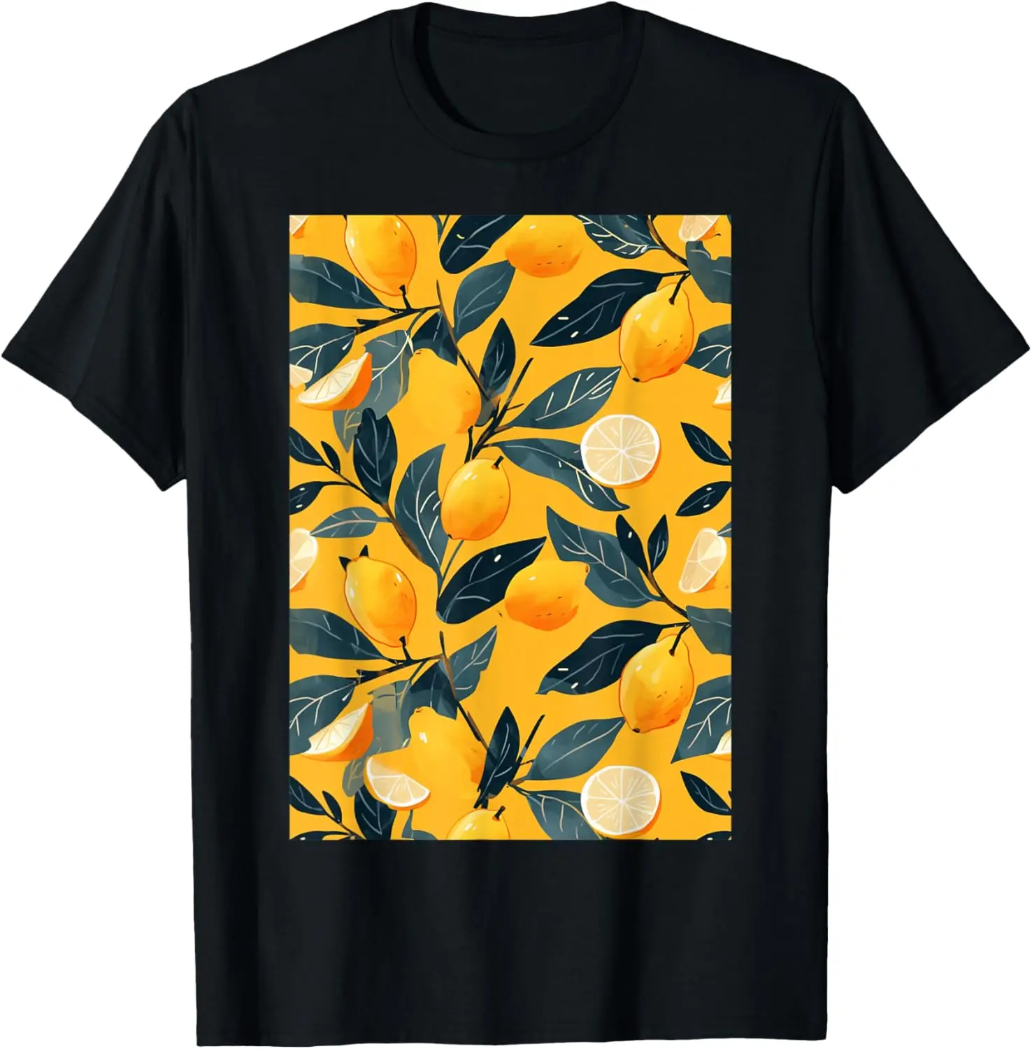 Pattern Art Lemon Fruit Minimalist T-Shirt