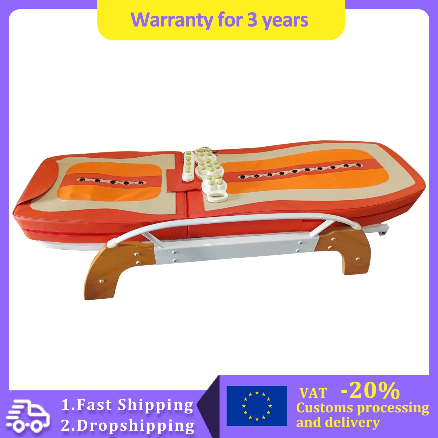 3-year warranty Massage Table Portable Shiatsu Infrared Therapy Heating Leisure relaxation enjoyment V3 Master Jade Massage Bed