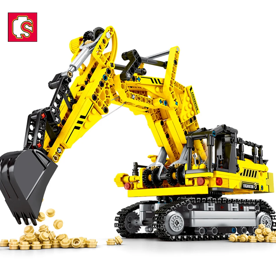 

SEMBO Boys City Technical Engineering Crane Truck Excavator Building Blocks Vehicle Model Construction Bricks Toys for Children