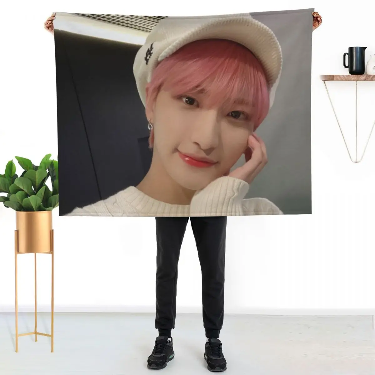 ATEEZ Seonghwa Throw Blanket Ultra Plush Cozy Blanket for Napping Sleeping