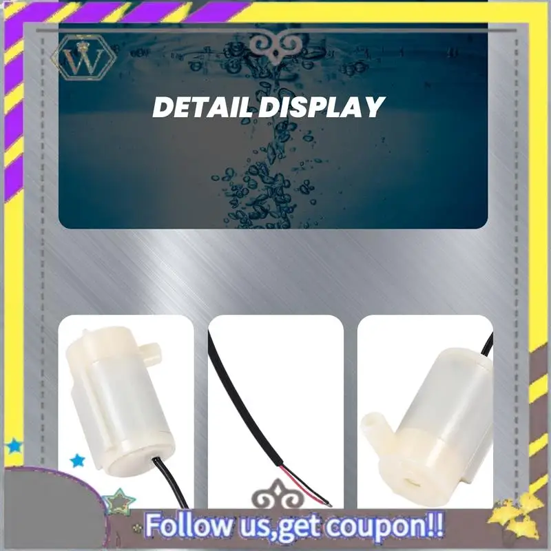 

ABXV-1Pc Мини-микропогружной водяной насос постоянного тока 2,5-6 В с низким уровнем шума, бесщеточный двигатель, 120 л/ч