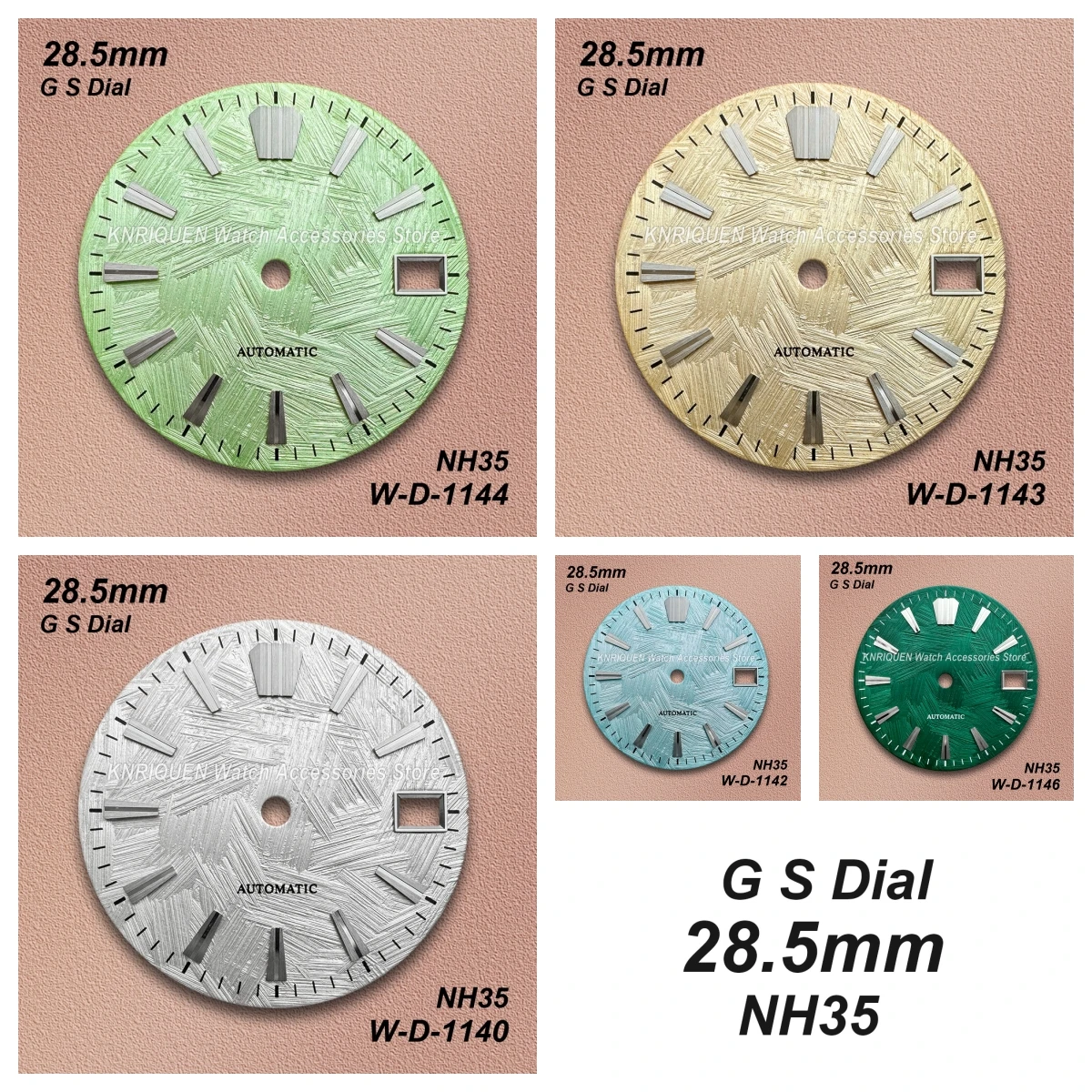 

28.5mm G S Logo High Quality Brush Dial For NH35/NH36/4R/7S Movement No Luminous Watch Modification Accessories