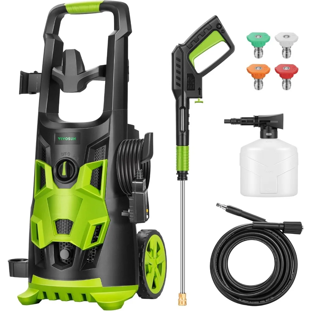 

Electric Pressure Washer, 2500 Max PSI, 32" Power Washer, Water Pressure Washer, 4 Nozzles, 500ML Soap Cannon, 25FT Hose Pressu