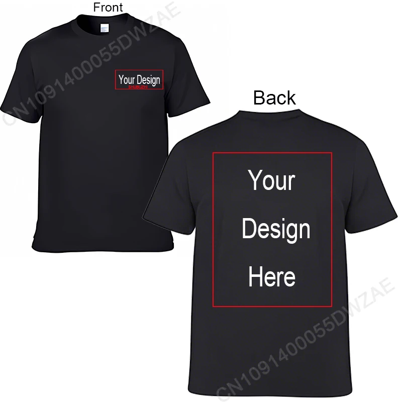 Men's Personalized Cotton T-shirt Custom Text Name Tsihrts Add Your Own Message Fashion men tshirt bigger size 4XL 5XL
