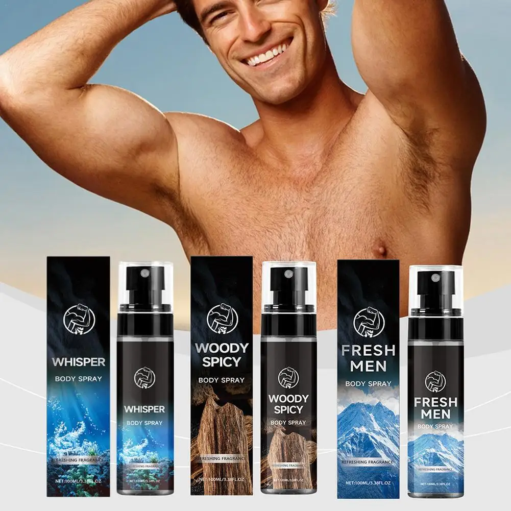 Spray corporal de 100ml para hombres, aroma lanudo, niebla corporal, fragancias naturales para adolescentes y niños, Perfume portátil para hombres para citas