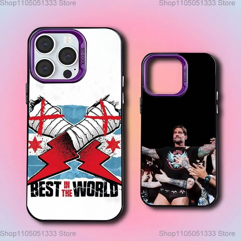 

CM P-Punk Phone Case For iPhone 16,15,14,13,12,11,Mini,Pro,E,SE4,XS,MAX Purple Candy Matte Cover