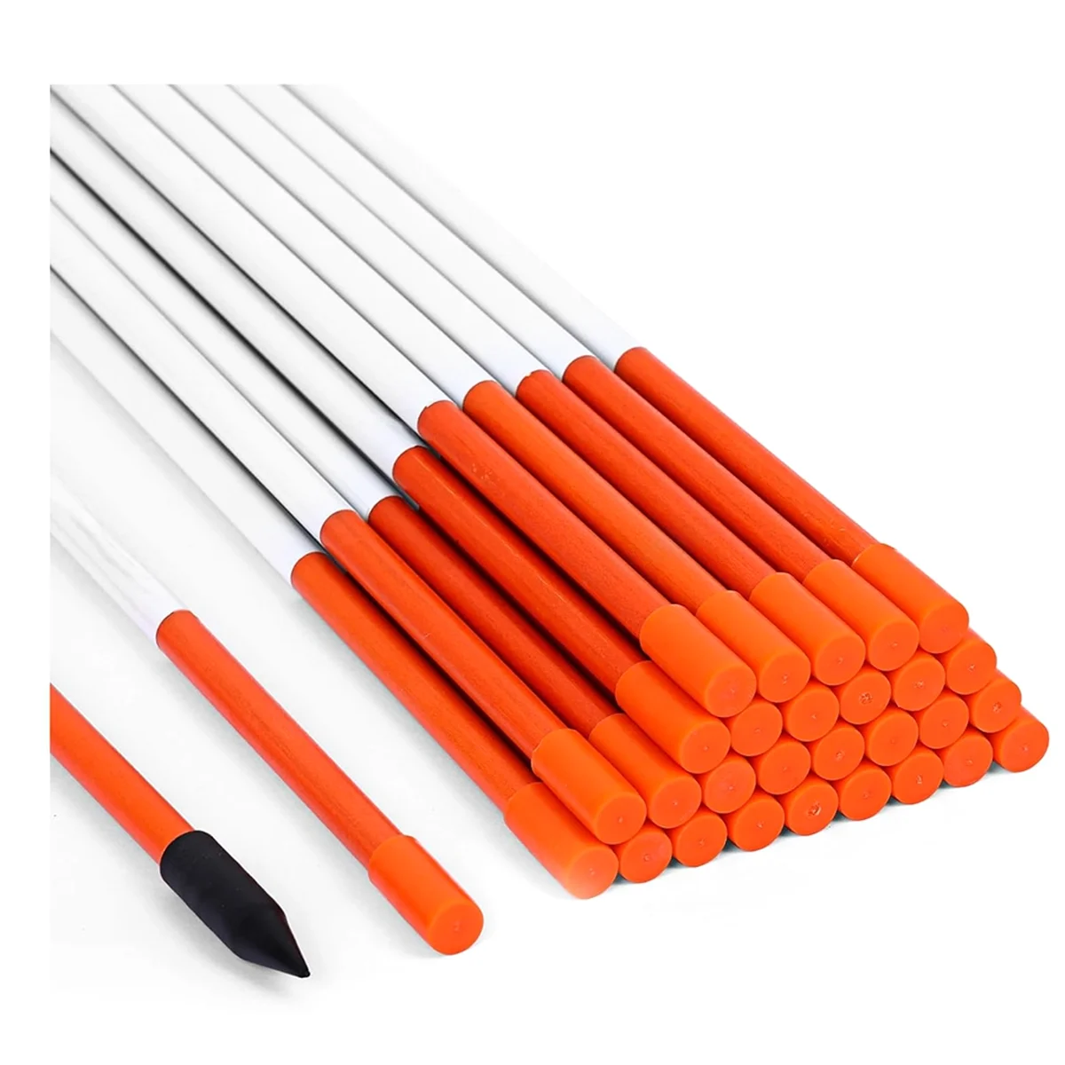 

Trending 30pcs Reflective Driveway Markers 48 Inch Hi-Visibility Safety Snow Poles for Parking Lots, Walkway, Ski Slopes Road