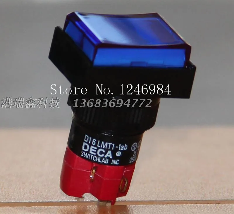 D16LMT1-1AB D16LAT1-1AB RED GREE BLUE ORANGE WHITE yellow rectangle RESET lock button switch single touch button DECA--10pcs/lot