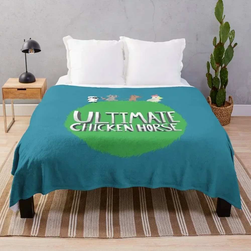 

Ultimate Chicken Horse Throw Blanket Decorative Throw Soft Plush Plaid Blankets