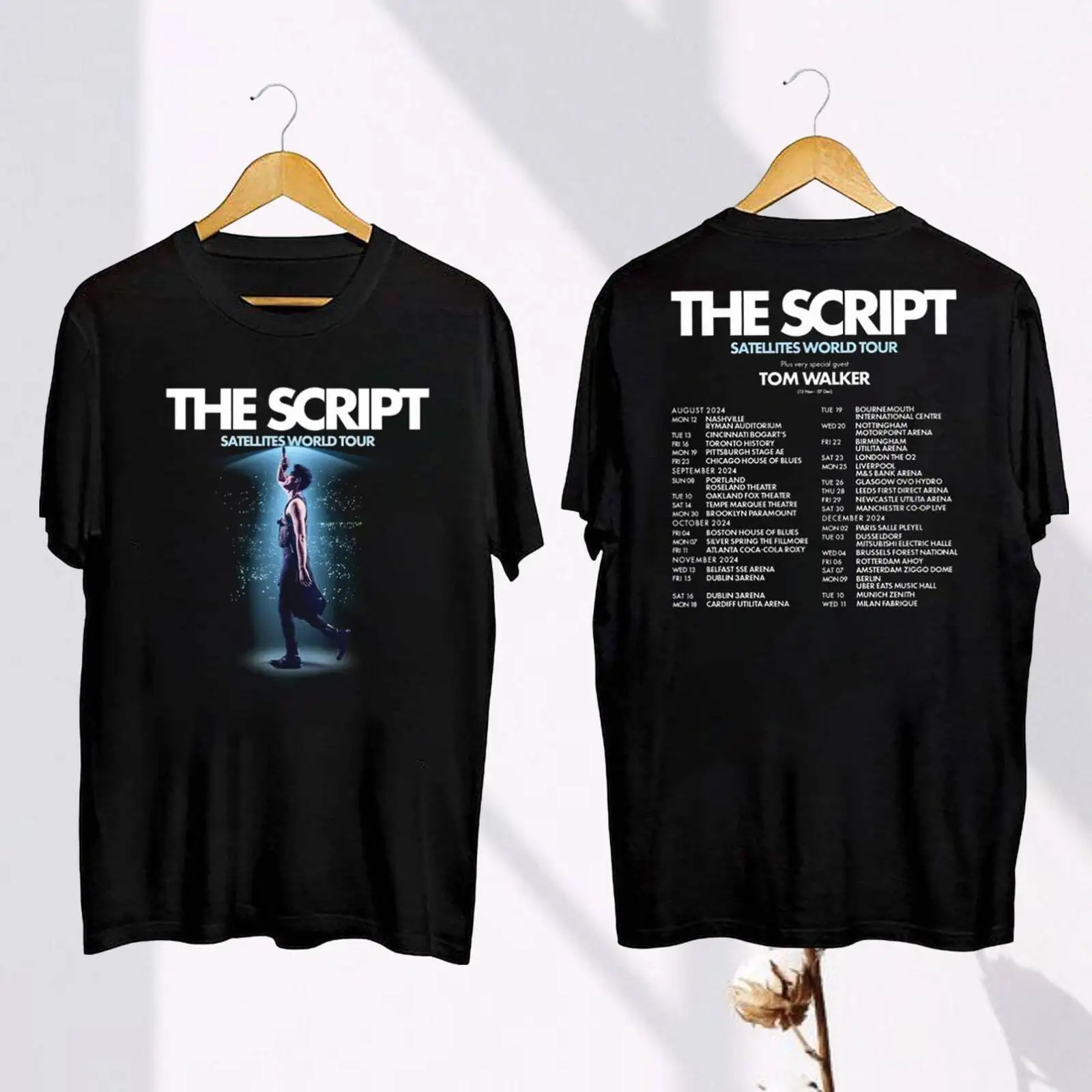 The Script Satellites World Tour 2024 T-Shirt, The Script Band Fan Shirt, The Sc