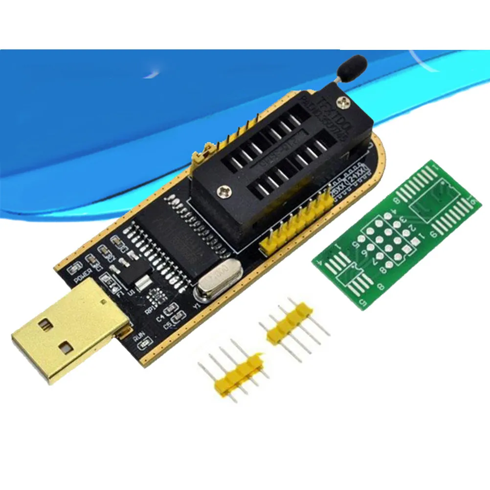 

USB-программатор для SPI-флеш-памяти серий 24 и 25 (8-контактный, 16-контактный чип) с поддержкой загрузки однокристальных микросхем и индикатором состояния LED