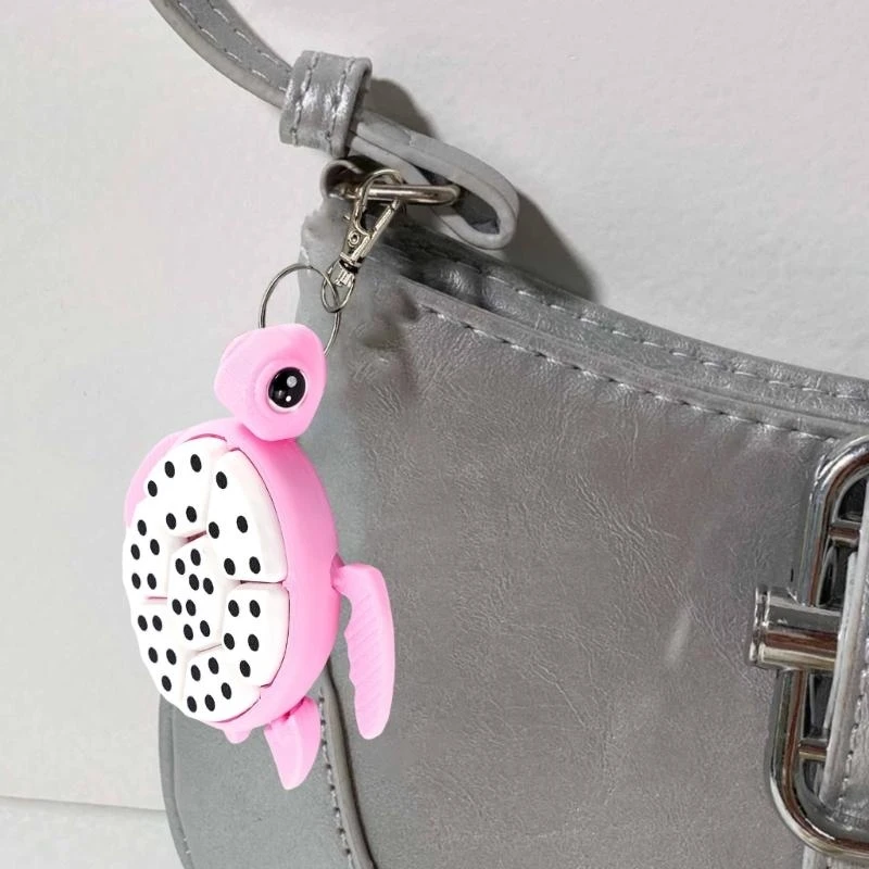 U13F السلاحف الفريدة الفاكهة الفاكهة المفاتيح الصحافة لعبة المفاتيح لدكورات كيس المدرسة للأطفال