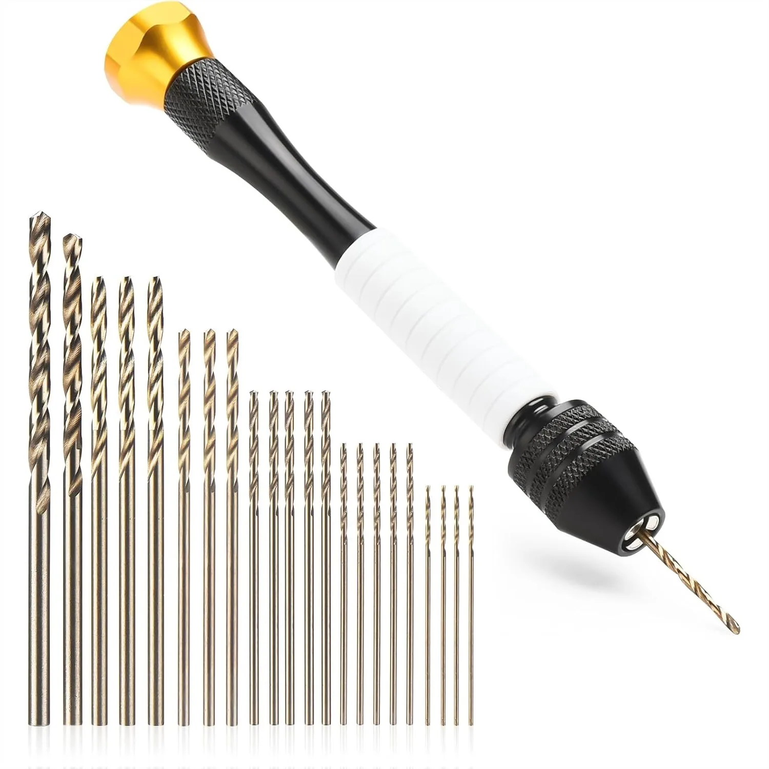 

Pin Vise Hand Drill With 22pcs Micro Drill Bits Set 0.6mm-2.5mm For Jewelry Making Resin Wood Plastic Miniature