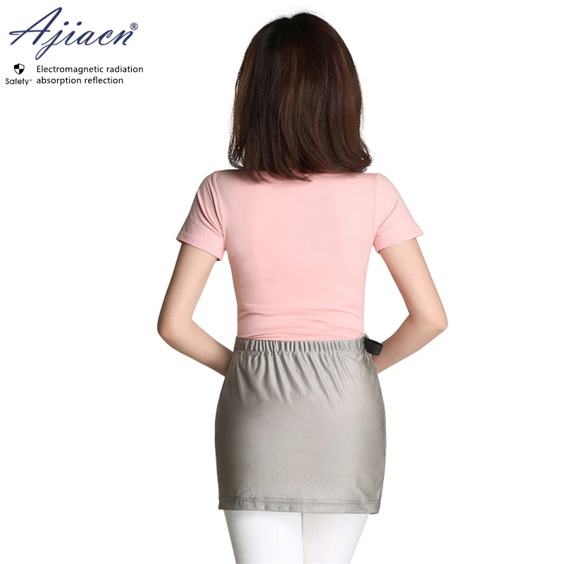 Electromagnetic radiation protective 100% silver fiber knitted fabric maternity abdominal apron EMF shielding Fetal Protector