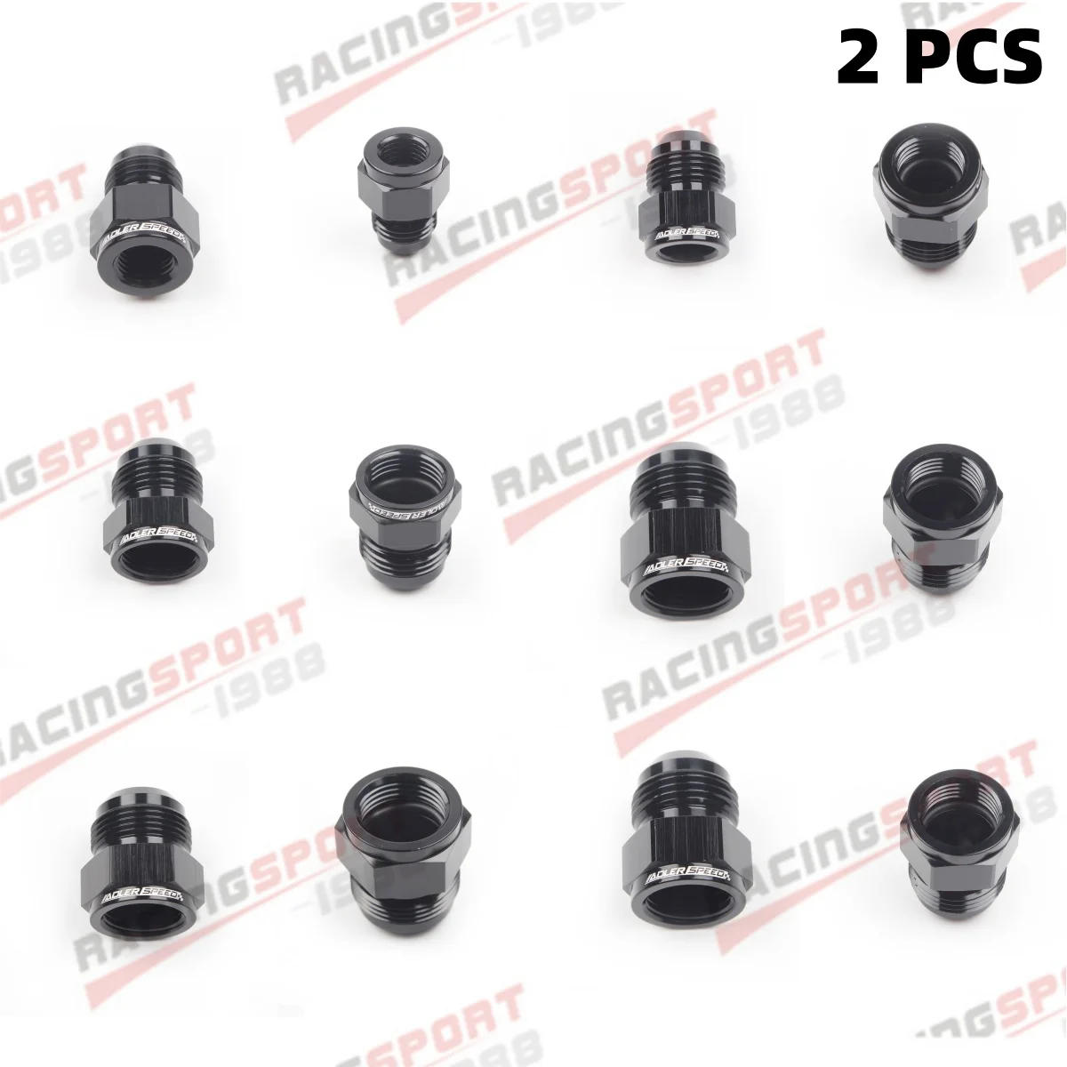 2 Piezas Adaptador de Conexión de Aluminio AN3 AN4 AN6 AN8 AN10 AN12 Hembra a AN3 AN4 AN6 AN8 AN10 AN12 Macho, Color Negro