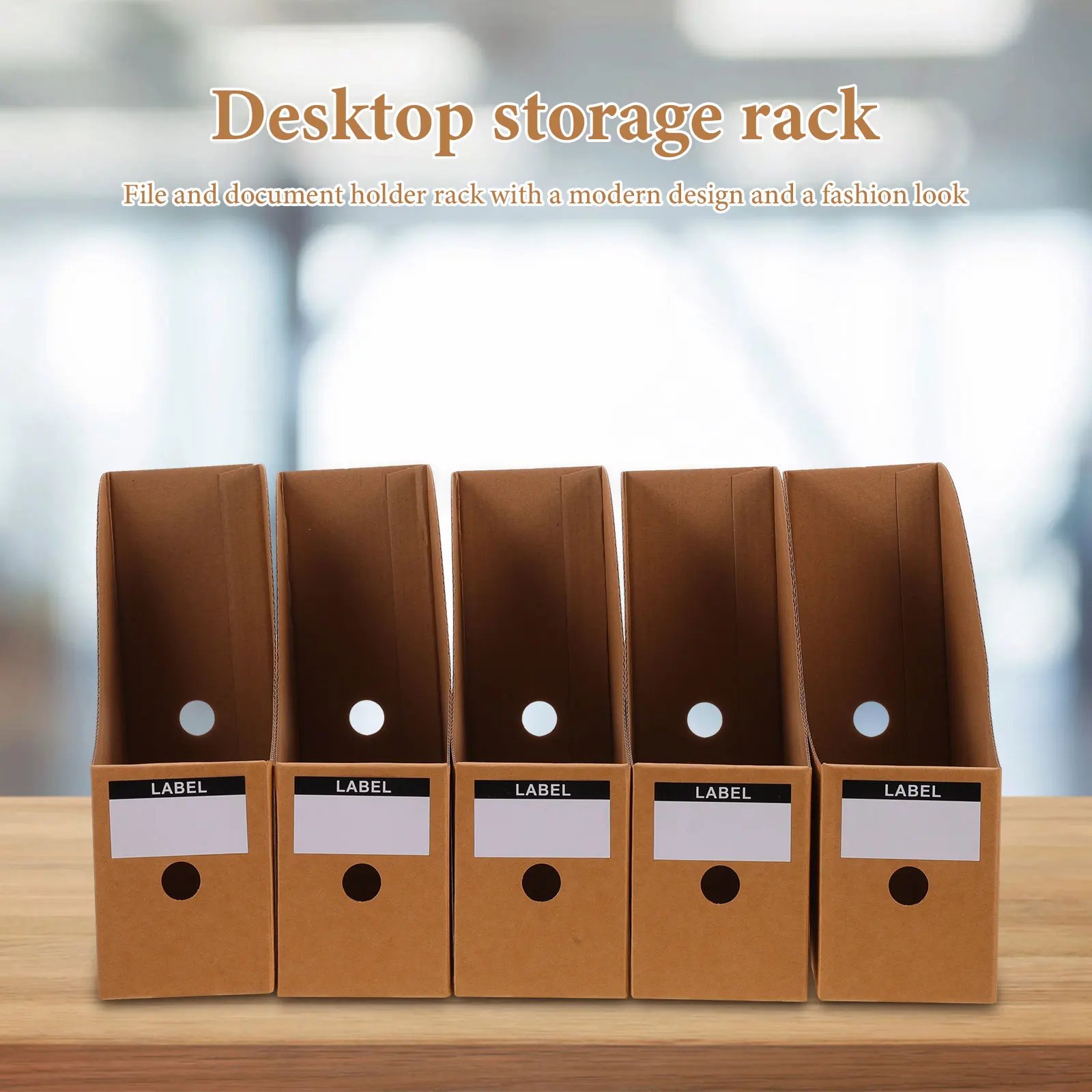 

5pcs Desktop Document Storage Organizer Folder Holder For Office Vertical Bookshelf Multifunction File Rack Magazine Holder
