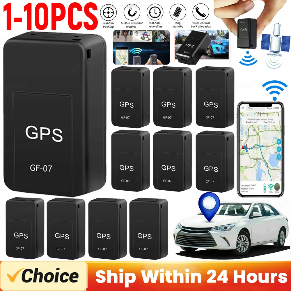 10-1pcs GF 07 GPS Car Tracker Real Time Tracking Anti Theft Anti Lost Locator Strong Magnetic Mount SIM Message Positioner