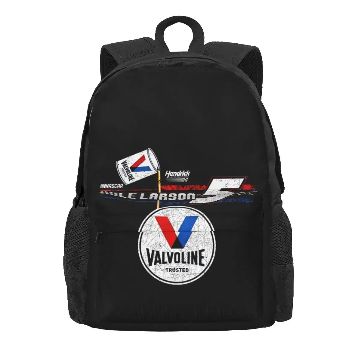 Kyle Larson Hendrick Motorsports Team Valvoline Large Capacity Backpack Bookbag Shoe Bag Sports Bag Multi-function