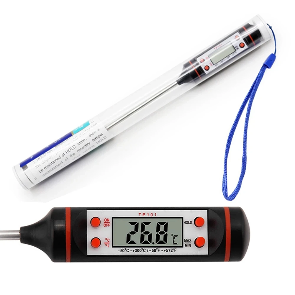 

Kitchen Cooking Food Thermometer Meat Instant Read Probe Digital BBQ Baking Oil Milk Pen Style Thermometer TP101 Wholesale