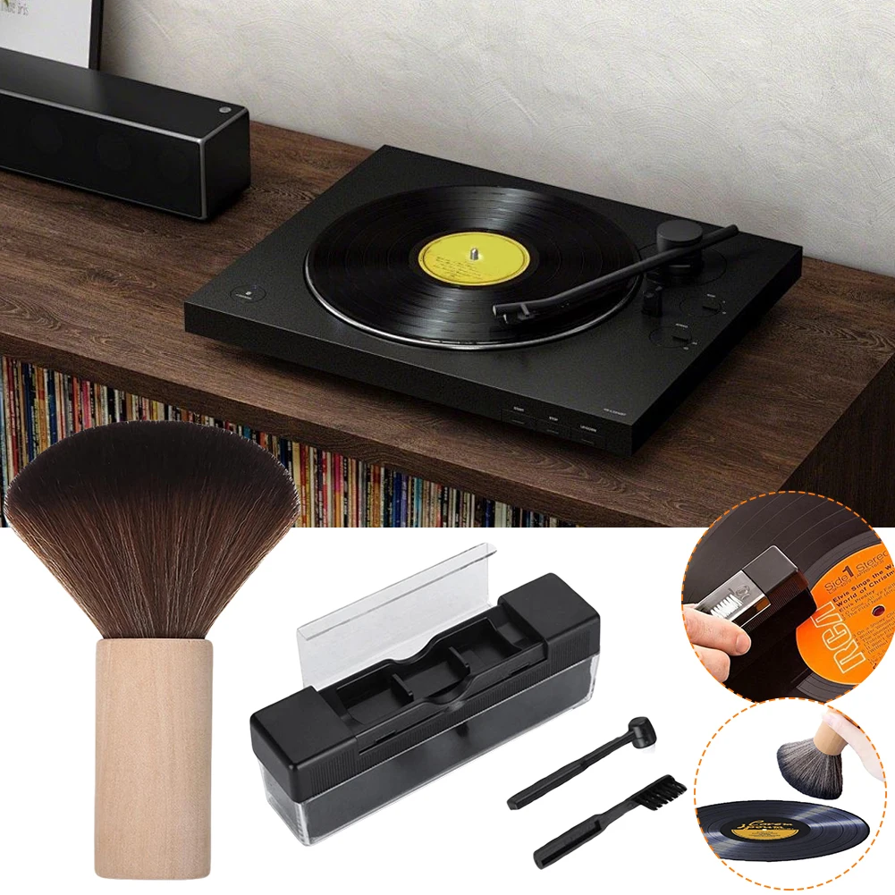 Vinyl Record Cleaner Kit Multifunctional Vinyl Record Dust Remover Brush Vinyl Records Cleaning Tool Turntable Player Accessory