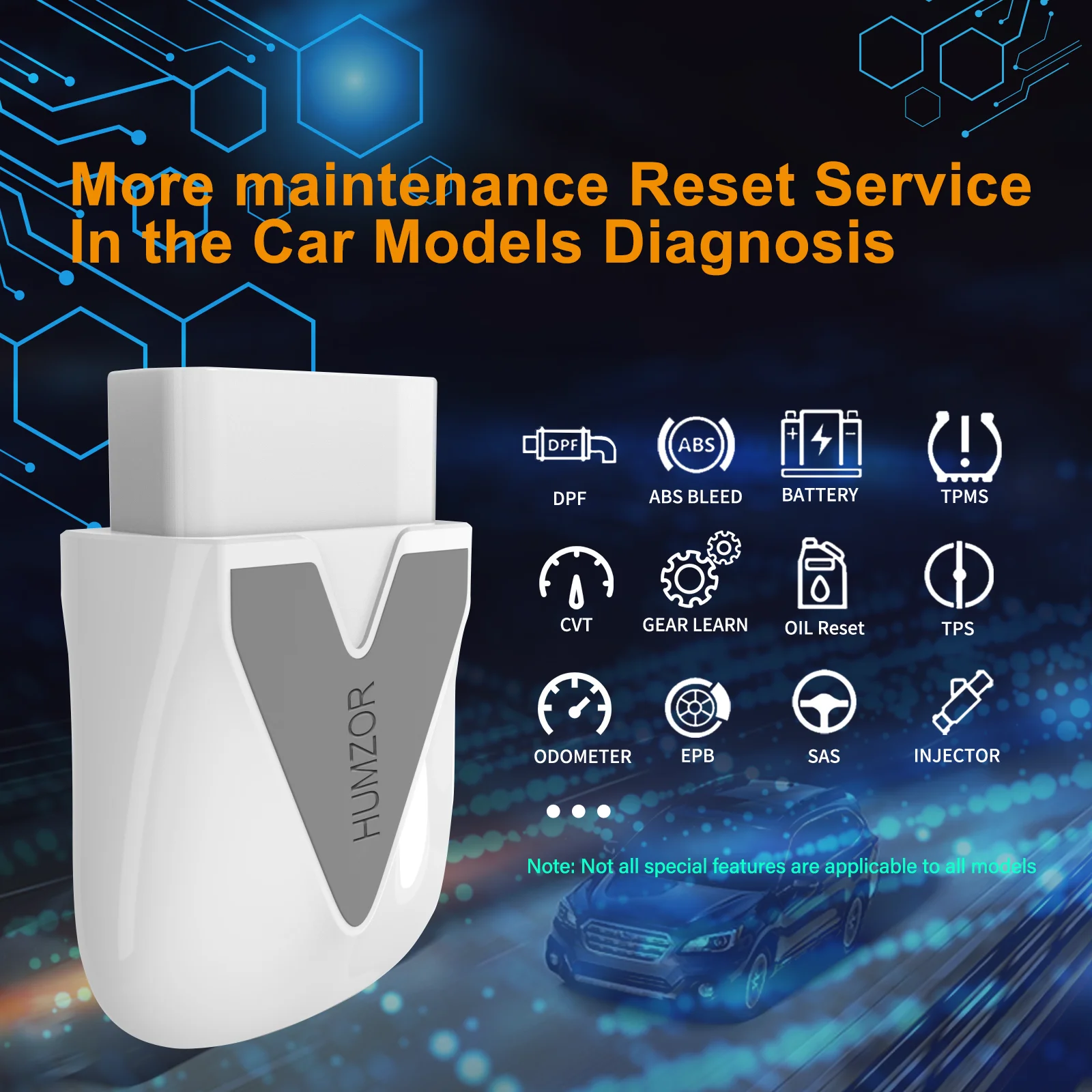 Humzor NexzScan ll NL100 Obd2 الماسح الضوئي بلوتوث قارئ رمز السيارة 13 + إعادة تعيين الترميز أداة تشخيص السيارة لنظام IOS أندرويد Easydiag