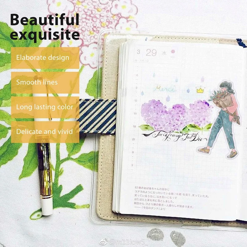 New People Stickers For Journaling Scrapbooking,Urban Fashion Girl Scrapbook Sticker For Junk Journal Supplies Kit