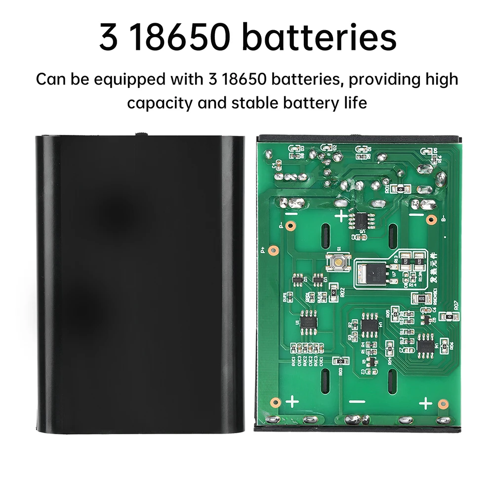 3 18650 Mobile Power Bank Shell DC 5V 12V Dual Output Series Mobile Power Bank Battery Box Solder-Free DIY Kit With Switch