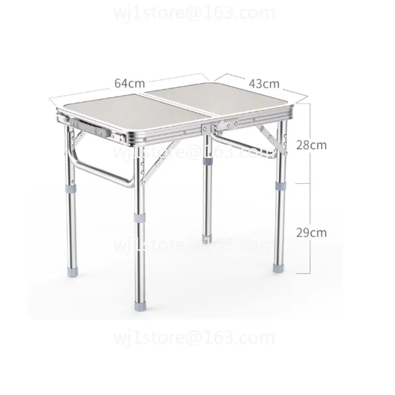 Outdoor portable folding table Picnic children and students Painting table Small dining table Aluminum alloy