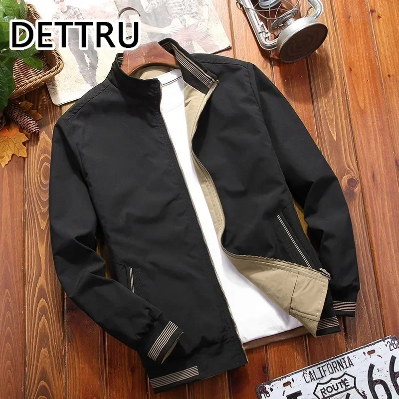 New Arrival Men's Casual Jacket Trendy Double-Sided Wear Stand Collar Coat jackets