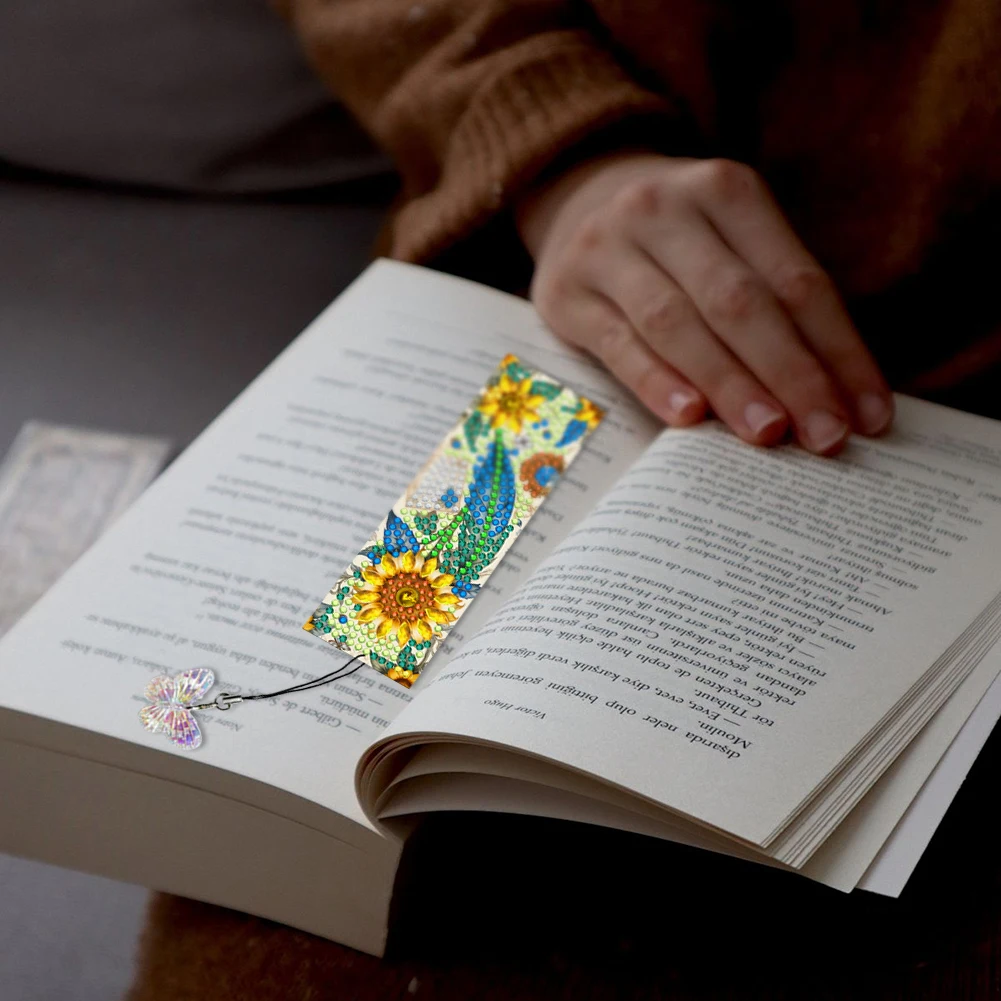 

4 шт., специальная форма, закатные цветы, закладки «сделай сам», наборы для алмазной живописи, набор для изготовления закладок для алмазной живописи, подарок на день чтения