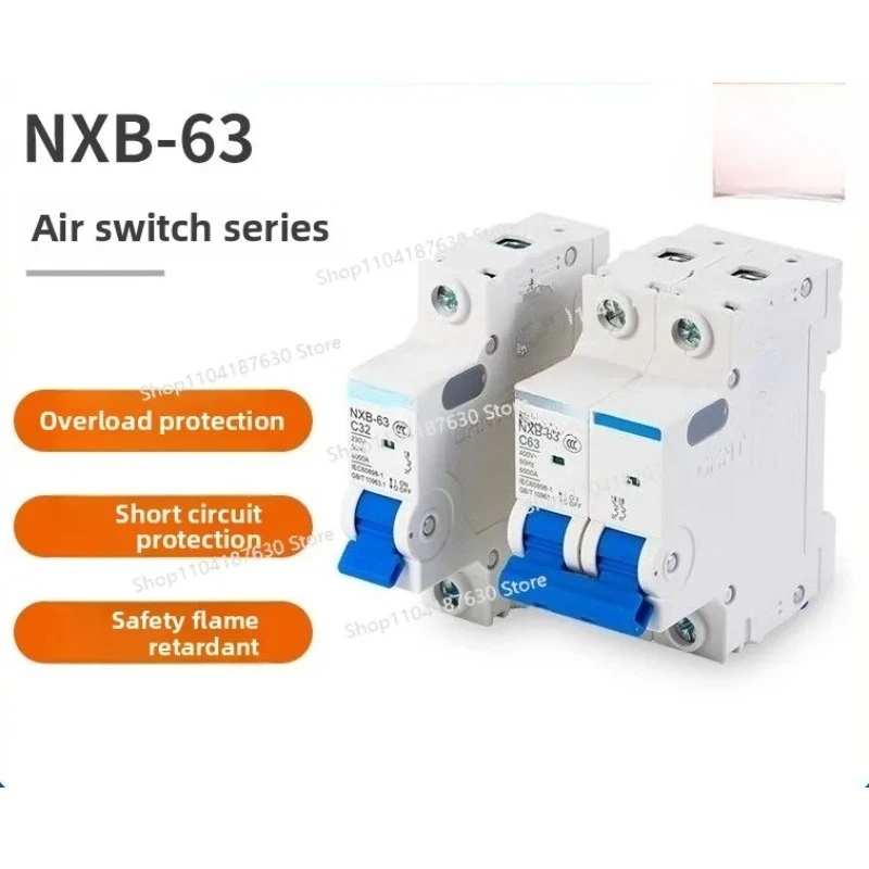 

NXB-63 1P2P3P4P Бытовой небольшой автоматический выключатель типа C DZ47 Воздушный выключатель 32A 40A