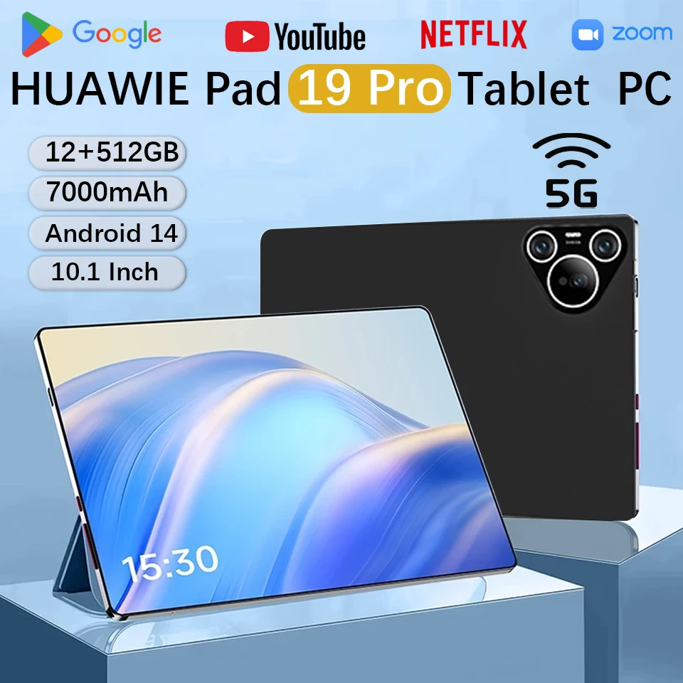 

Nodizz Npad19 Pro10.1 inch Tablet Computer 1280*800 Resolution Android 14 System 60HZ Large Graphics Tablet Monitor 12GB+512GB
