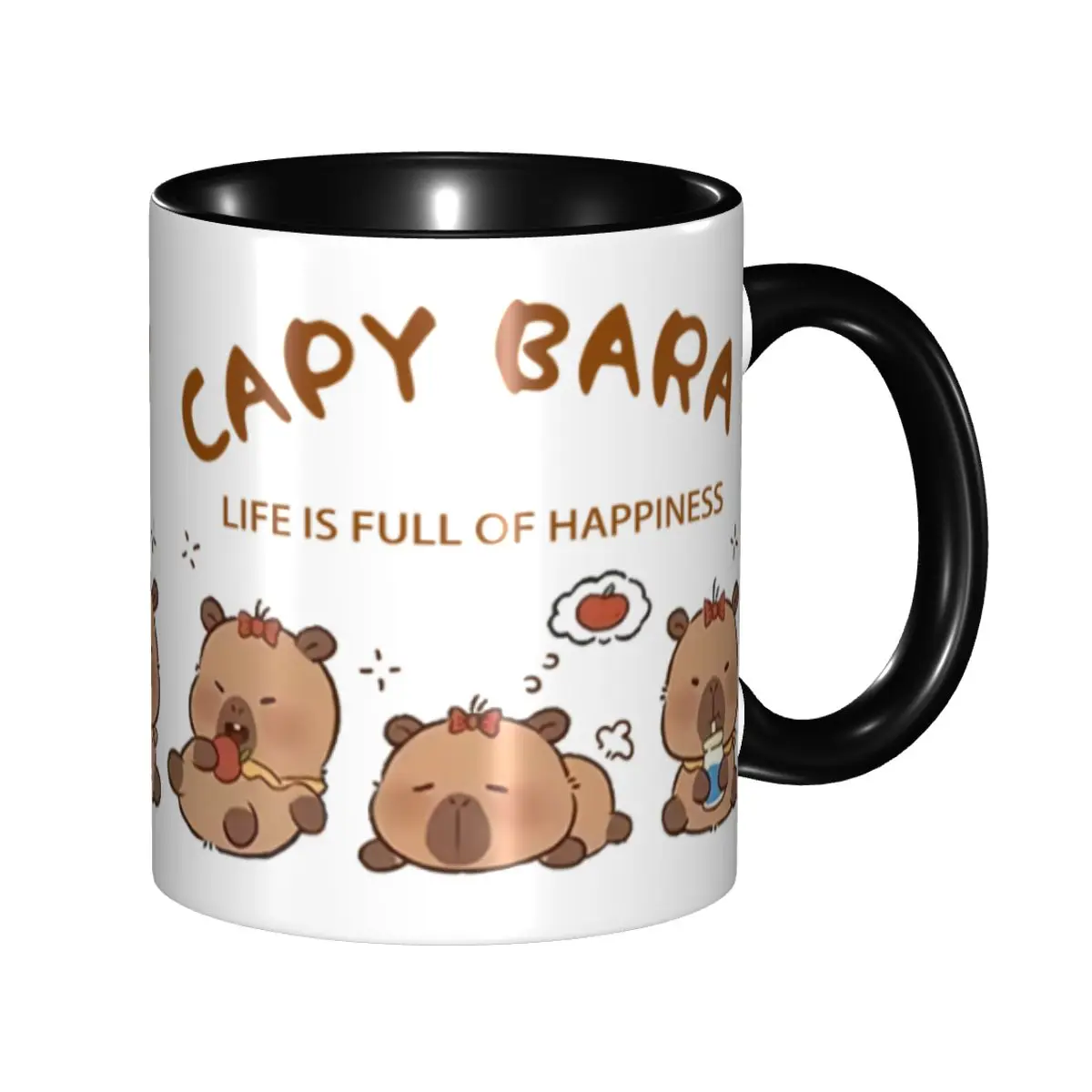 

DIY Cartoon Animal Pets Capybara Ceramic Mugs Customized Coffee Cups Creative Gift