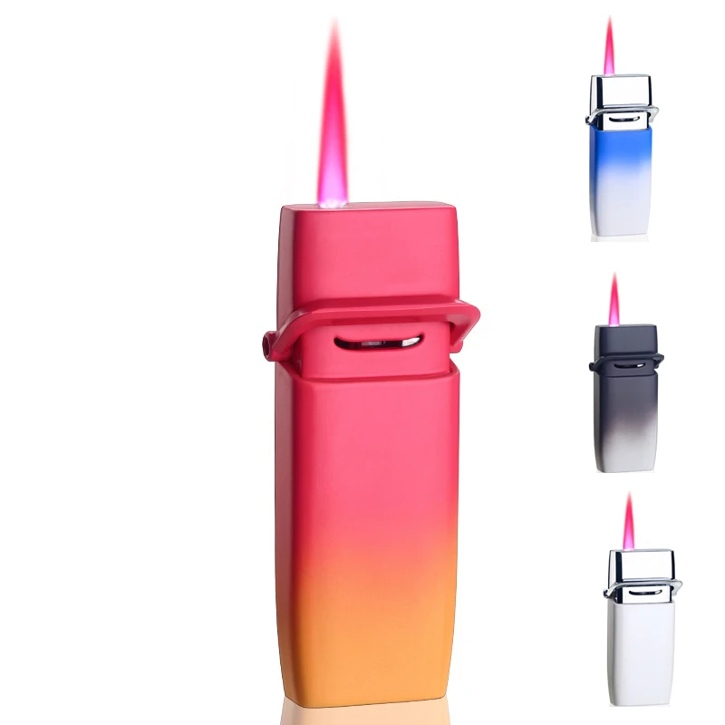 

Metal Gradual Inflatable Lighter Windproof Spray Flame Portable Cigar Outdoor Lighter Cigarette Accessories Smoking Gift