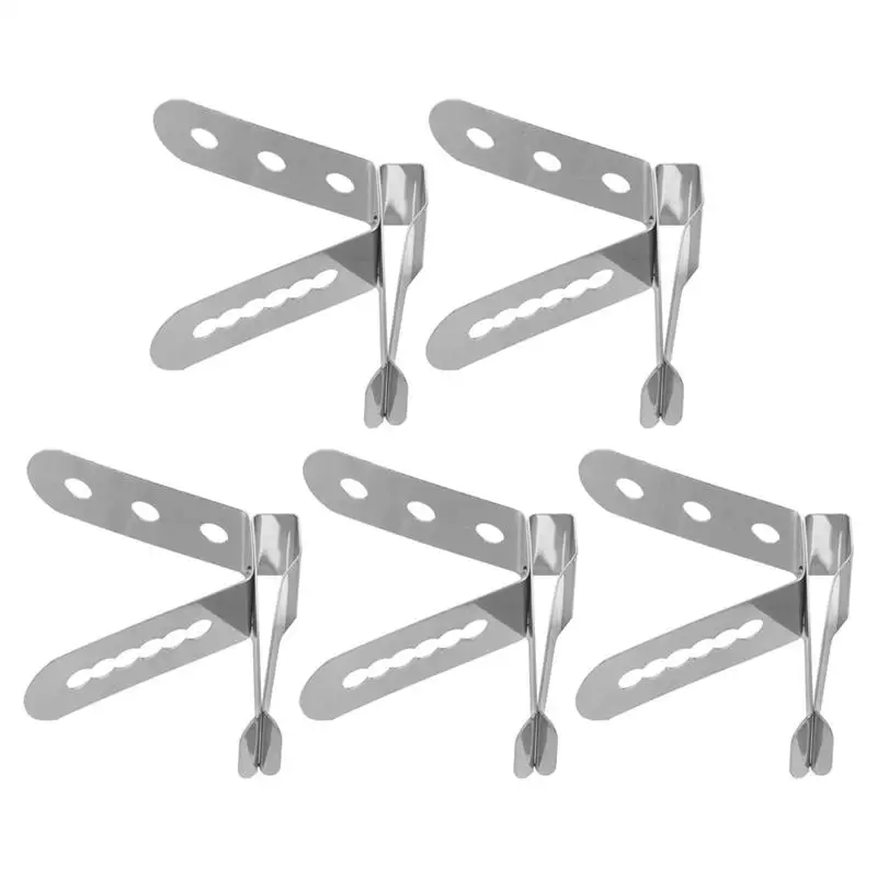 

5pcs Thermometer Probe Holder Stainless Steel Fixing Clips Temperature Measuring Clamp For Kitchen Grill BBQ Smokers