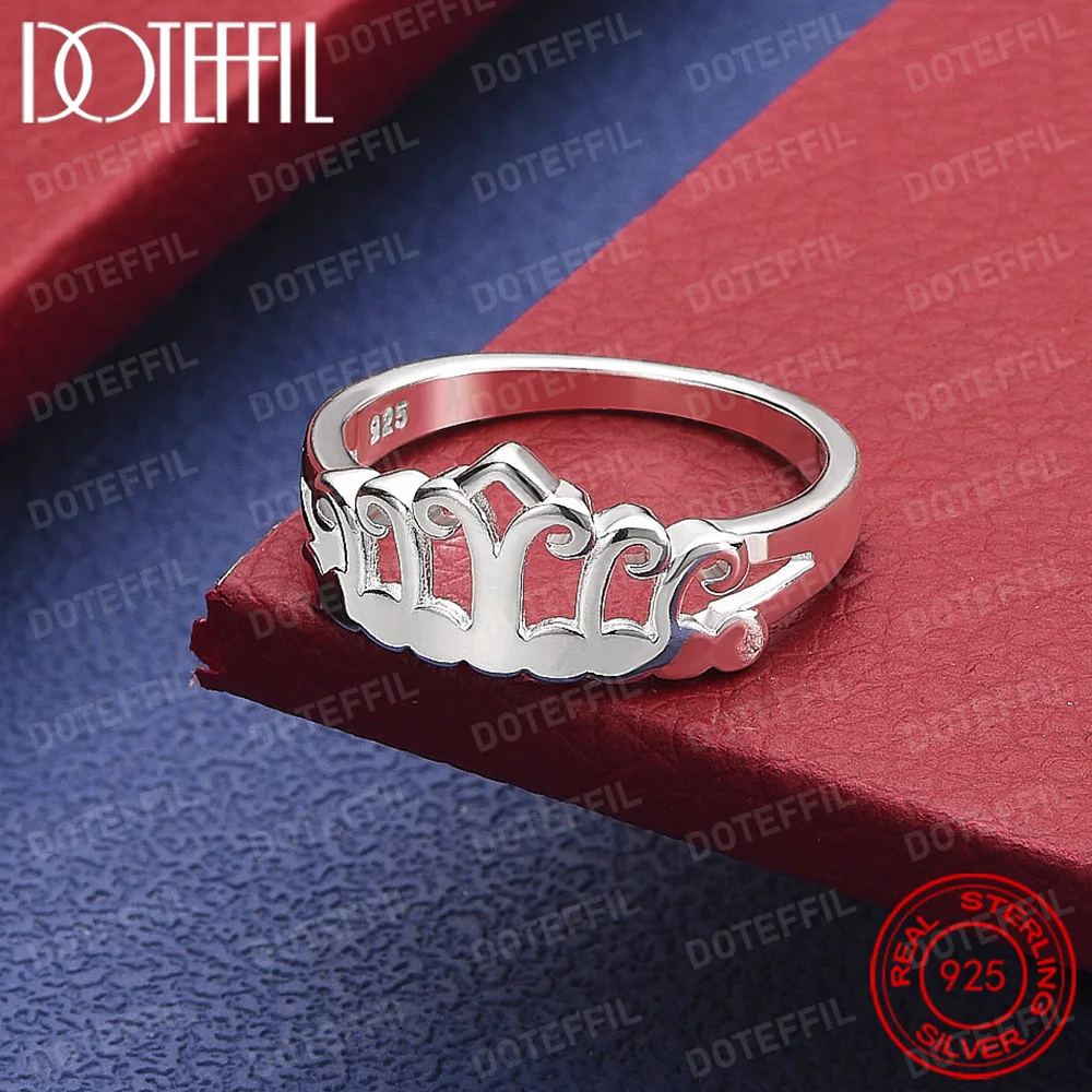 

Кольцо с короной из стерлингового серебра 925 пробы для женщин и мужчин, свадебные, помолвочные, модные, очаровательные ювелирные изделия