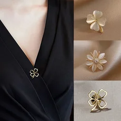 Fashion Brooch Set Flower Bow Brooches for Women Metal Anti-glare Lapel Pin Fixed Clothes Pins Sweater Coat Clothing Accessories