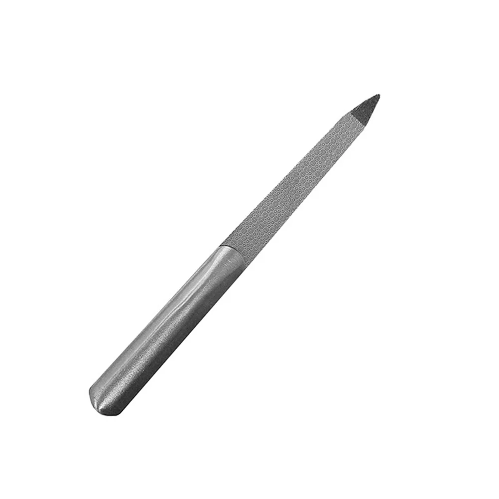 Edelstahl Doppel Seite Nagel Datei Puffer Schleifen Stange Glatte Griff Für Natürliche Falsche Nägel Maniküre Werkzeuge Nail art