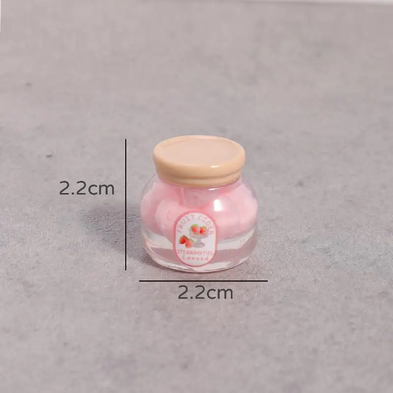 5 Pezzi Mini Bottiglie di Marmellata, Decorazione Cucina, Simulazione Casa delle Bambole, Modellini di Frutta e Caramelle in Scatola, Accessori Giocattolo per Casa delle Bambole