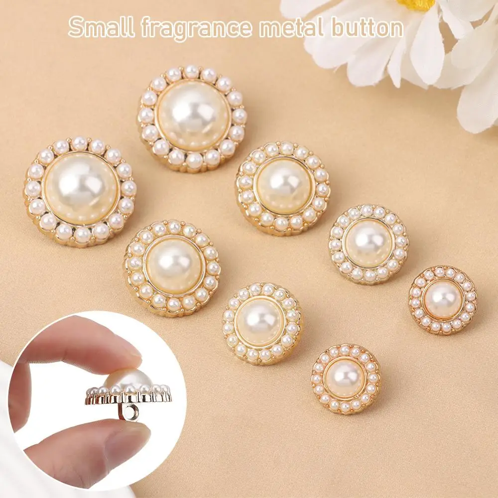 10Pcs Handmade Ornaments DIY Sewing Accessories Pearl Clothing Buttons Needlework Shirt Buttons