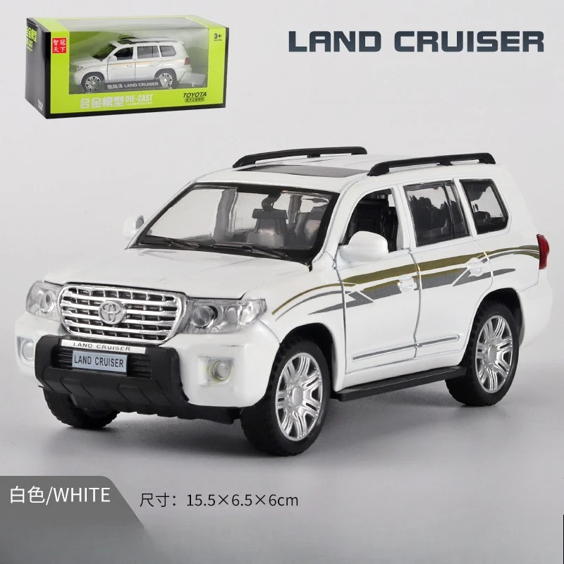 智冠天下 1/32 トヨタ ランドクルーザー 合金モデル オーバーベアリング プルバック サウンド＆ライト おもちゃの車 ボックス