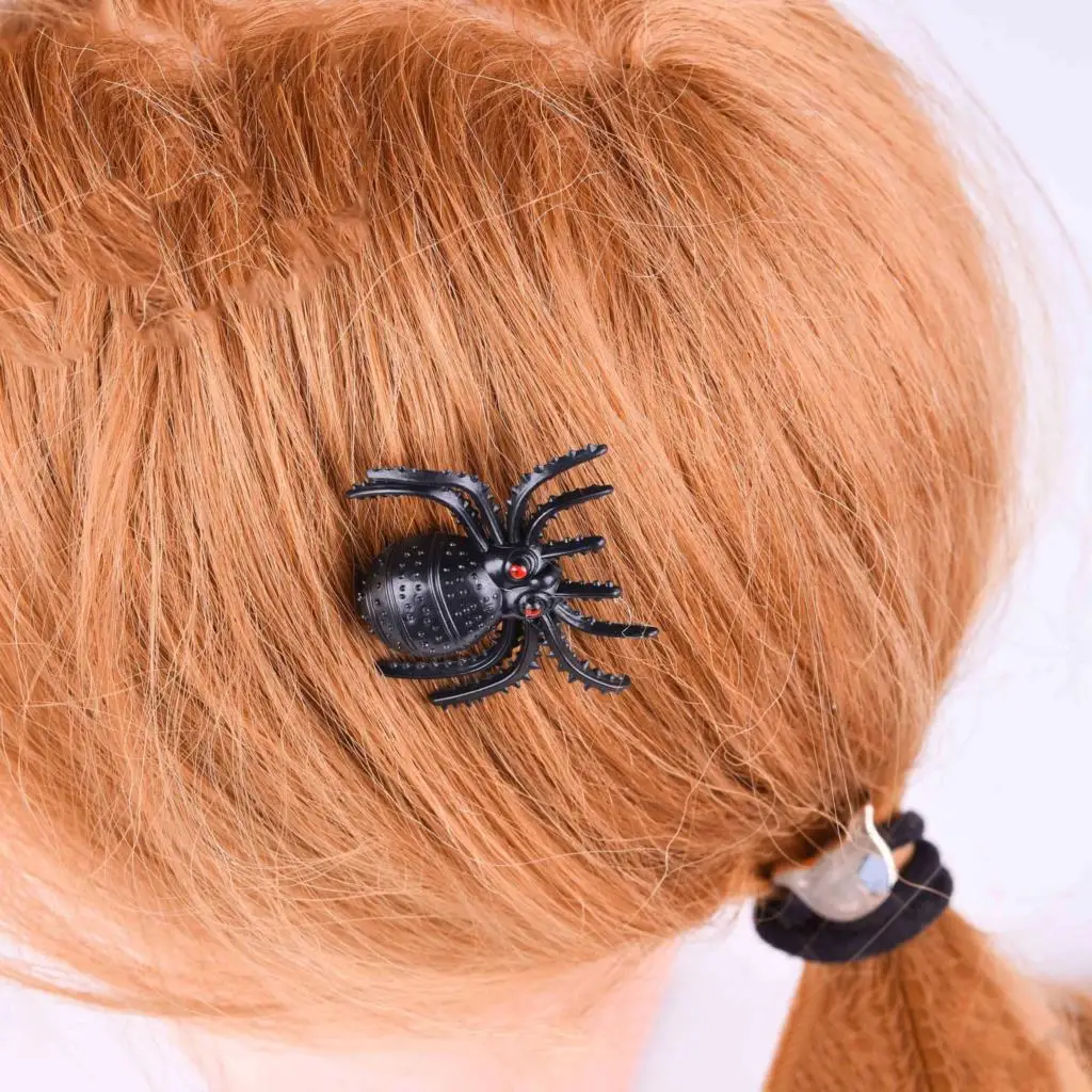 

6 Pcs Novelty Funny Children Adult Simulation Red-eyed Spider Hairpin Creative Halloween Headdress Dress Up Props Prank Toys