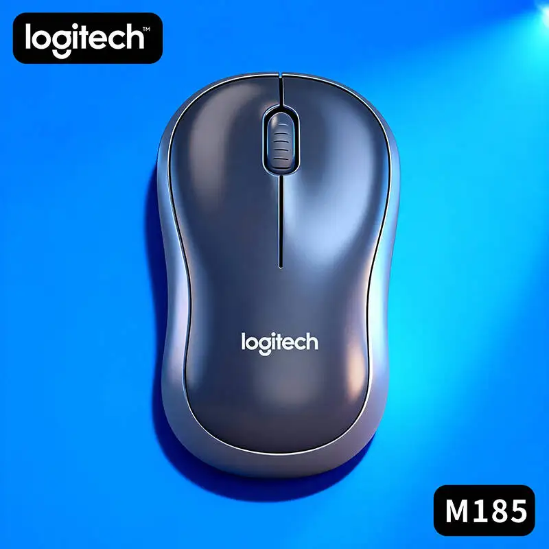 

Беспроводная мышь Logitech M185, 2,4 ГГц, 1000 точек на дюйм, оптическое отслеживание, USB-наноприемник, портативный для офиса, дома, ПК, ноутбука
