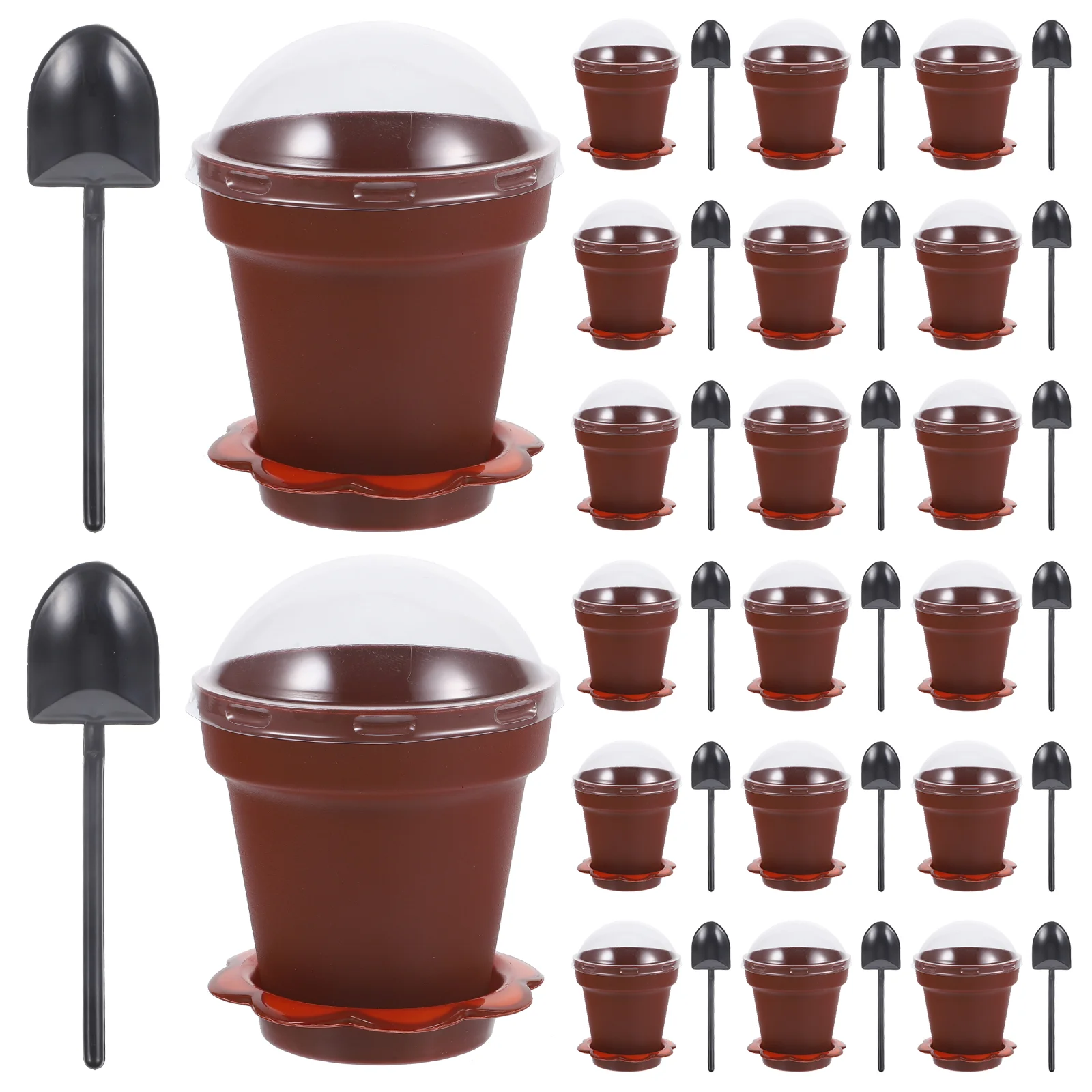 20 Sets Plant Nursery Pot Small Cake Flowerpots Dessert Cups Multifunction Cupcake Paper