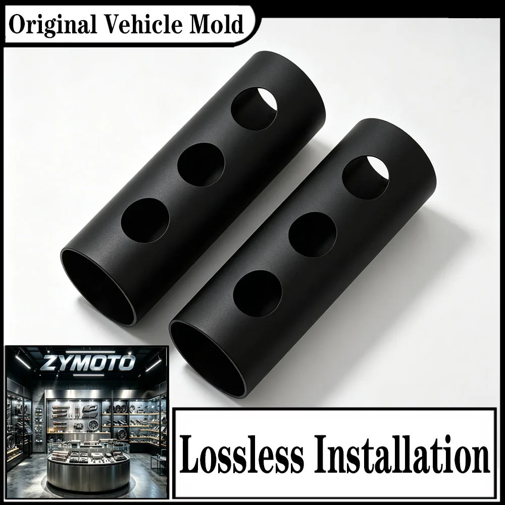 FOR Triumph Thruxton Bonneville Bobber Speedmaster 1200 2021-2025 Front Fork Covers Protectors Pair Aluminum Black