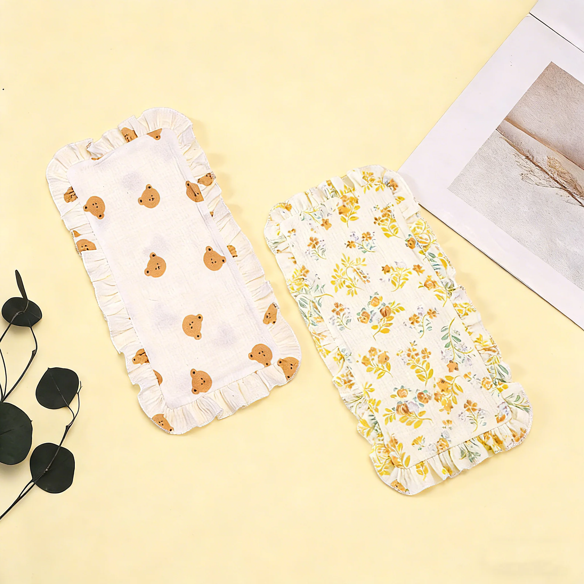 2-pack baby burp bibs, soft and absorbent cotton bibs, newborn drool bibs, feeding burp bibs
